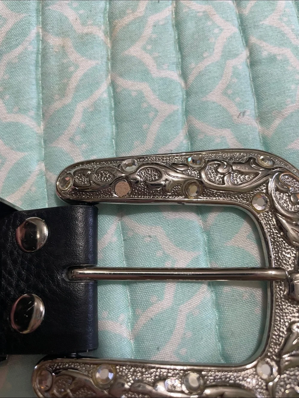 Statement Crystal studded Italian made belt